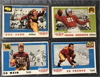 4 1955 Topps All American Football Cards
