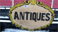 Vintage "Antiques" sign