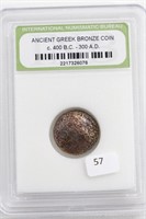 5 BRONZE COINS - 400 BC - 300 AD