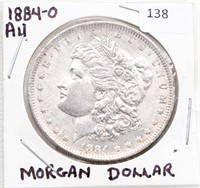 1884-O/AU MORGAN DOLLAR