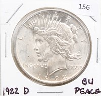 1922-D/BU PEACE DOLLAR