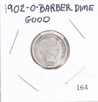 1902-O/GOOD BARBER DIME