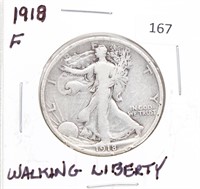 1918-P/FINE WALKING LIBERTY HALF DOLLAR