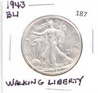 1943-P/BU WALKING LIBERTY HALF DOLLAR