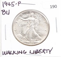 1945-P/BU WALKING LIBERTY HALF DOLLAR