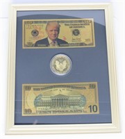 Framed Novelty Bills & Coin