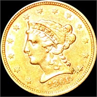 1861 $2.50 Gold Quarter Eagle CLOSELY UNC