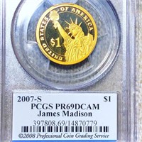 2007-S James Madison Gold Dollar PCGS - PR69DCAM