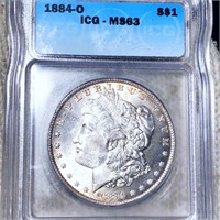 1884-O Morgan Silver Dollar ICG - MS63