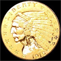 1915 $2.50 Gold Quarter Eagle CLOSELY UNCIRCULATED