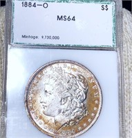 1884-O Morgan Silver Dollar PCI - MS64