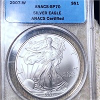 2007-W Silver Eagle ANACS - SP70