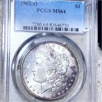 1902-O Morgan Silver Dollar PCGS - MS64