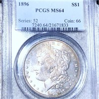 1896 Morgan Silver Dollar PCGS - MS64