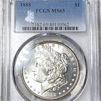 1888 Morgan Silver Dollar PCGS - MS65