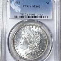 1888 Morgan Silver Dollar PCGS - MS63