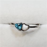 $120 Silver Blue Topaz Ring