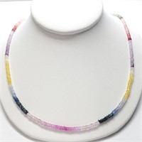 Certified  Rainbow Color Sapphire(28.93ct) Necklac
