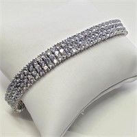 $2980 Silver Natural Tanzanite(16ct) Bracelet
