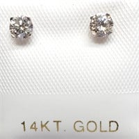 Certified 14K  Diamond(0.3ct) Earrings