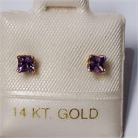 $150 14K  Amethyst Earrings