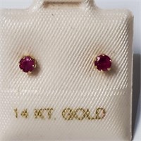 $100 14K  Ruby Earrings
