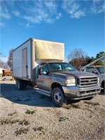 2002 FORD F-550 DUALLY BOX TRUCK 113,628 MILES, DI