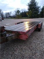 HOMEMADE 16 FT 2 AXLE CAR TRAILER WITH 2FT DOVE TA
