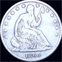 1860-S Seated Half Dollar LIGHTLY CIRCULATED
