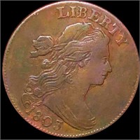 1803 Draped Bust Half Cent ABOUT UNCIRCULATED