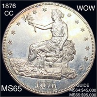 1876-CC Silver Trade Dollar GEM BU