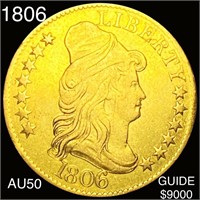 1806 $5 Gold Half Eagle ABOUT UNCIRCULATED