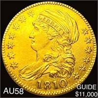 1810 $5 Gold Half Eagle CHOICE AU