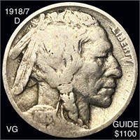 1918/7-D Buffalo Head Nickel NICELY CIRCULATED