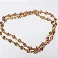 Certified 18K  Ruby(15ct) Necklace