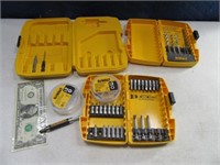 Lot DeWalt Screw Tip Bits & Bit Cases AS IS