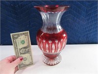 Ruby Red ST LOUIS CRYSTAL France Glass Vase