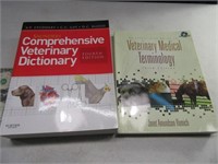 Lot(2) Veterrinary Books Terminology & Dictionary