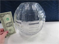 WILLIAM YEDWARD 9" Glass Signed Crystal Vase