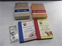 Twain & Homer Dog/Cat & Illiad/Odyssey Books EXC