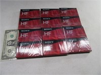 Lot (12) New SONY HF 90min Cassette Tapes