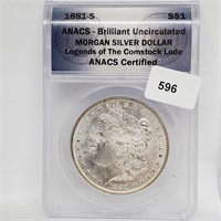 ANACS 1881-S Comstock Lode Morgan $1 Dollar