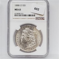 NGC 1888-O MS63 90% Silver Morgan $1 Dollar