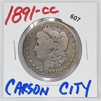 1891-CC 90% Silver Carson City Morgan $1 Dollar