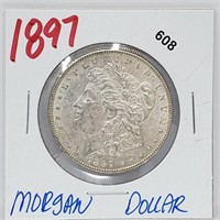 1897 90% Silver Morgan $1 Dollar