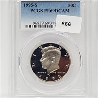 PCGS 1995-S PR69DCAM JFK Half $1 Dollar
