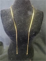 17.5" herringbone necklace marked 14k has some