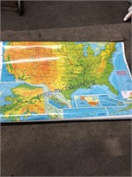 UNITED STATES LAND-FORM MAP W/ BRACKET