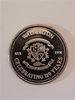 1871-1991 Walkerton 120 Years Medallion