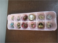 Lot of 12 Pairs of Clip On Earrings